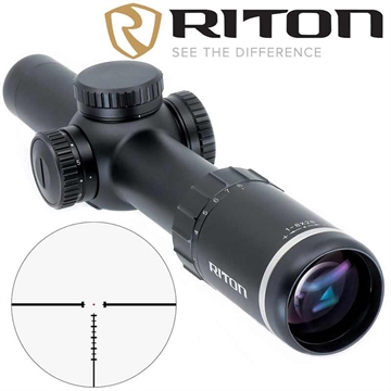 Picture of Riton Riton X7 Primal Rifle Scope 1-8x28mm Black RG4 Reticle 7P18ASI 019962528569
