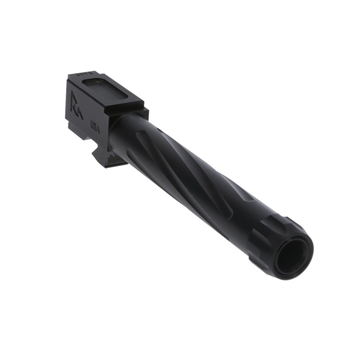 Picture of Rival Arms Match Grade Drop-In Threaded Barrel, For Gen 3/4 Glock 22, Converts to 9MM, 1:10" Twist, Threaded 1/2x24, Black Physical Vapor Deposition (PVD) Finish RA-RA20G412A