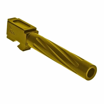 Picture of Rival Arms Precision V1 Drop-In Barrel 9mm Luger 4.49" Gold PVD Finish 416R Stainless Steel Material for Glock 17 Gen3-4 RA20G101E
