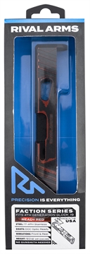Picture of Rival Arms RA-RA12G206A Faction Series Slide A1 with Docter Cut Cerakote Ready Red 17-4 Stainless Steel for Glock 19 Gen4 RARA12G206A