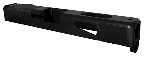 Picture of Rival Arms Match Grade Upgrade Slide, Fits Glock 17 Gen 3, RMR Cut Ready, Front and Rear Serrations, Satin Black Quench-Polish-Quench (QPQ) Finish RA-RA10G102A