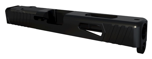 Picture of Rival Arms Precision Slide A1 QPQ Black 17-4 Stainless Steel with Front/Rear Serrations & Doctor Optic Cut for Glock 17 Gen3 RA10G105A
