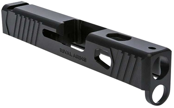 Picture of Rival Arms Precision Slide A1 Compatible w/Glock 43 Gen3, 9mm Luger Black QPQ Stainless Steel, RMR Cut Sights RA10G305A