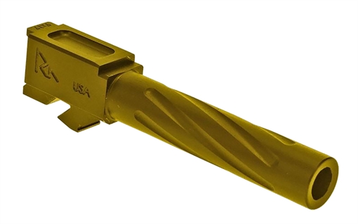 Picture of Rival Arms Precision V1 Drop-In Barrel 9mm Luger 4.02" Gold PVD Finish 416R Stainless Steel Material for Glock 19 Gen3-4 RA20G201E