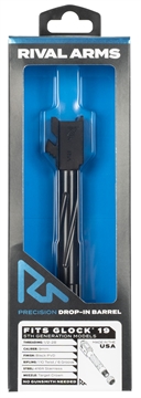 Picture of Rival Arms Precision V1 Drop-In Barrel 9mm Luger 4.02" Black PVD Finish 416R Stainless Steel Material with Threading for Glock 19 Gen5 RA20G204A