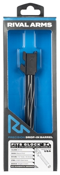 Picture of Rival Arms Match Grade Drop-In Barrel, V1, Fits Glock 34 Gen3/Gen4, 9MM, 1:10 Twist, Black Physical Vapor Deposition (PVD) Finish RA-RA20G701A