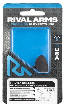 Picture of Rival Arms Grip Plug Compatible w/Glock 19 Gen3, Black Anodized Aluminum RA75G201A