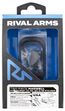Picture of Rival Arms Two Piece Magwell Compatible w/Gen5 Glock 17/22/34/35, Black Anodized Aluminum RARA70G121A