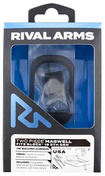 Picture of Rival Arms Two Piece Magwell Compatible w/Glock 19 Gen5, Black Anodized Aluminum RARA70G221A