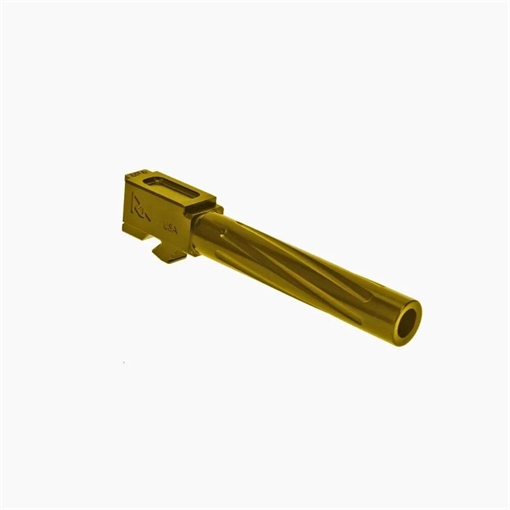 Picture of Rival Arms Precision V1 Drop-In Barrel 9mm Luger 4.49" Gold PVD Finish 416R Stainless Steel Material for Glock 17 Gen5 RA20G103E