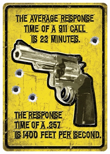 Picture of RIVER'S EDGE GIFTS EDGE AVERAGE RESPONSE TIME TIN SIGN 12"X17" 1561