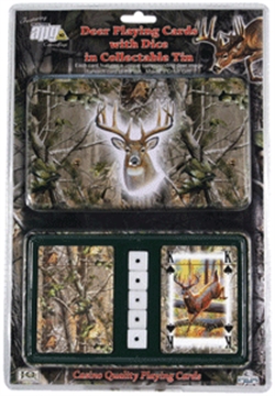 Picture of RIVER'S EDGE GIFTS CARDS & DICE TIN WHITETAIL DEER THEME 1569