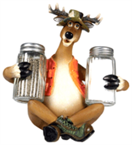 Picture of RIVER'S EDGE GIFTS DEER HOLDING SALT & PEPPER SHAKERS 532