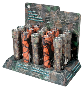Picture of RIVER'S EDGE GIFTS EDGE DISPLAY CB CAMO LASER FLASHLIGHT 15-PACK 1184