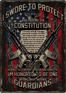 Picture of RIVERS EDGE EMBOSSED SIGN 12"X 17" GUARDIANS OF CONSTITUTION 1437