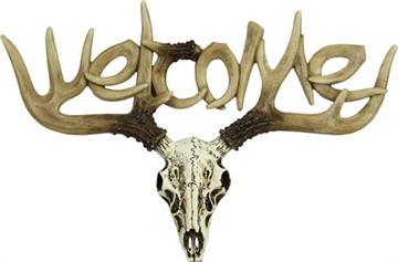 Picture of RIVER'S EDGE GIFTS EURO DEER WELCOME SIGN 13"W X 13"H 1384