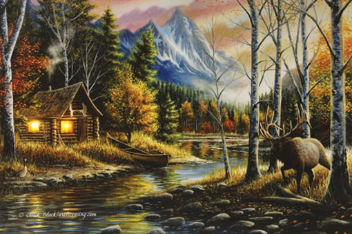 Picture of RIVERS EDGE LED WRAPPED CANVAS ART 24"X16" LIVING THE DREAM 1804