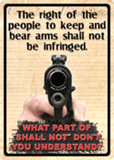 Picture of RIVERS EDGE SIGN "THE RIGHT TO KEEP AND BEAR ARMS.." 12"x17" 1528
