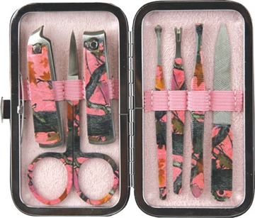 Picture of RIVER'S EDGE GIFTS WOMENS 7-PIECE MANICURE SET PINK CAMO 283