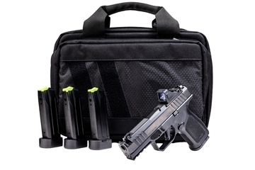 Picture of Rost Martin RM1C Comp Handgun Bundle 9mm Luger 10rd Magazines(4) 4" Barrel Black Viridian Red Dot Pistol CA Compliant RM1CBLKOSP10CA(COMP)-P