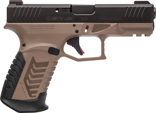 Picture of Rock Island DY9 9mm Luger 10+1 3.86" Black Steel Barrel, Black Melonite Serrated Steel Slide, Flat Dark Earth Polymer Frame w/Picatinny Rail, Black Interchangeable Backstrap Grip 10LDY924
