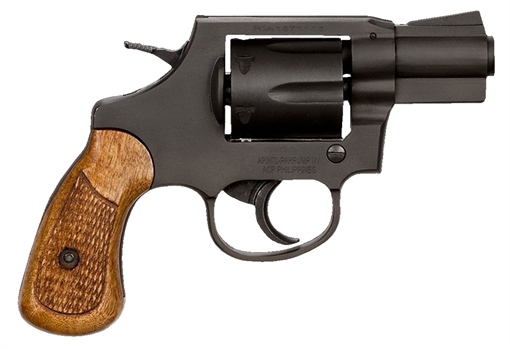 Picture of Rock Island M206 *CA Compliant Small Frame 38 Special 6rd 2" Black Parkerized Steel Barrel, Cylinder & Frame, Checkered Wood Grip, Transfer Bar Safety 51283