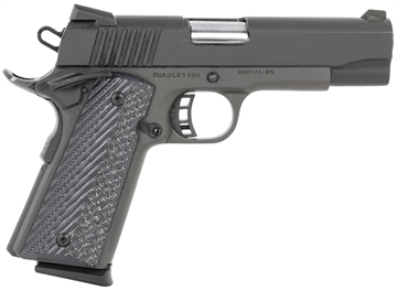 Picture of Rock Island M1911-A1 Standard MS 45 ACP 8+1 4.30" Button-Rifled Barrel, Black Parkerized Steel Frame w/Beavertail, Parkerized Serrated Slide, Black/Gray G10 Grip, Grip Safety 51531