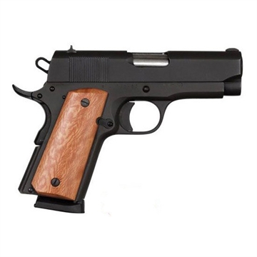 Picture of Rock Island GI Standard CS *MA Compliant 45 ACP Caliber with 3.50" Barrel, 7+1 Capacity, Overall Black Parkerized Finish Steel, Beavertail Frame, Serrated Slide & Wood Grip 51416MA
