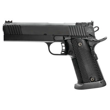 Picture of Rock Island Pro Ultra Match HC 40 S&W Caliber with 5" Barrel, 16+1 Capacity, Overall Black Parkerized Finish Steel, Beavertail Frame, Serrated Slide & Black G10 Grip 51738