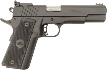 Picture of Rock Island TCM Standard FS 22 TCM Caliber with 5" Barrel, 17+1 Capacity, Overall Black Parkerized Finish Steel, Beavertail Frame, Serrated Slide & Black Polymer Grip 56922