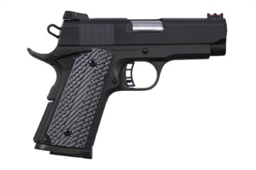 Picture of Rock Island Rock Ultra CS 45 ACP Caliber with 3.50" Barrel, 7+1 Capacity, Overall Black Parkerized Finish Steel, Beavertail Frame, Serrated Slide & Black/Gray G10 Grip 51479