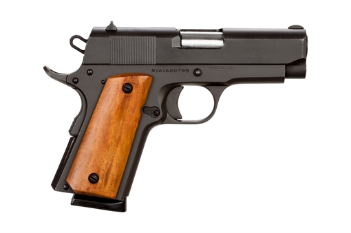 Picture of Rock Island GI Standard CS *CA Compliant 45 ACP 7+1 3.50" Stainless Bull Barrel, Black Parkerized Serrated Steel Slide, Black Parkerized Steel Frame w/Beavertail, Wood Grip, Right Hand 51416
