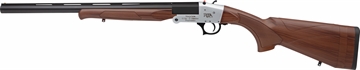 Picture of Rock Island Traditional Single Shot 12 Gauge with 20" Black Parkerized Barrel, 3" Chamber, 1rd Capacity, Silver Anodized Metal Finish & Woodgrain Synthetic Stock Right Hand (Full Size) TK113