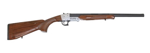 Picture of Rock Island Traditional Single Shot 20 Gauge with 20" Black Parkerized Barrel, 3" Chamber, 1rd Capacity, Silver Anodized Metal Finish & Woodgrain Finish Synthetic Stock Right Hand (Full Size) TK105