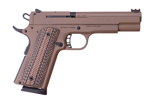 Picture of Rock Island Armory XT22 MAGNUM 22MAG FDE/BROWN 5" UPSWEPT BEAVERTAIL/FIXED SGTS56786