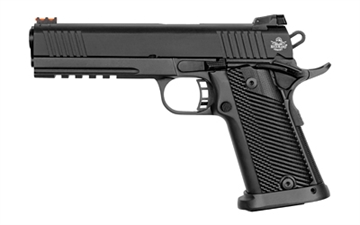 Picture of Armscor Tac Ultra FS HC, 1911, Semi-automatic, Metal Frame Pistol, Full Size, 45ACP, 5" Barrel, Steel, Parkerized Finish, Black, G10 Grips, Adjustable Sights, 14 Rounds, 1 Magazine, Picatinny Rail, Full Length Guide Rod 51567