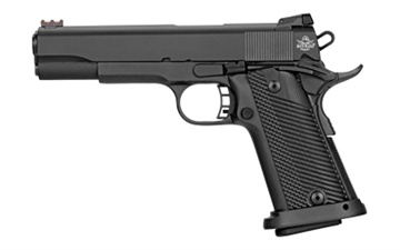 Picture of Armscor Rock Ultra FS HC, 1911, Semi-automatic, Metal Frame Pistol, Full Size, 10MM, 5" Barrel, Steel, Parkerized Finish, Black, G10 Grips, Adjustable Sights, 16 Rounds, 1 Magazine, Magazine is Marked 40S&W 52009