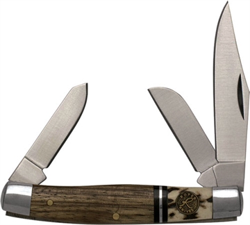 Picture of ABKT ROPER SERIES LAREDO STAG STOCKMAN 3-BLADE WOOD HANDLES RP0001SG