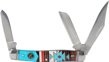Picture of ABKT Roper Stockman Sunset Series II Knife 3 Blades RP0001WS2