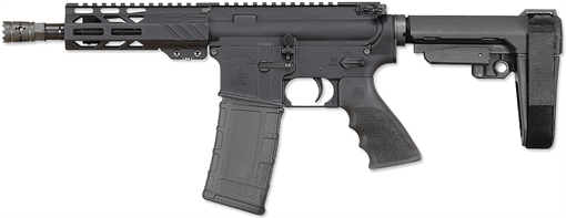 Picture of Rock River Arms LAR-15M 300 AAC Blackout 30+1 8" Black M-LOK Handguard, Black Aluminum Picatinny Rail Receiver, Black Polymer SB Tactical SBA3 Arm Brace, Black Hogue Rubber Grip BLK2132
