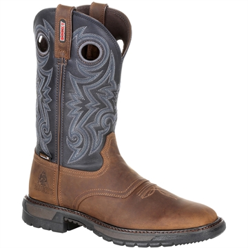 Picture of Rocky Original Ride FLX Boot Buck Skin/Blue 12 RKW0281-12