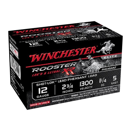 Picture of Winchester 12 GAUGE 2-3/4'' 1-1/4OZ #5 PLATED LEAD SHOT 15/BOX SRXR125