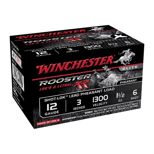 Picture of Winchester 12 GAUGE 3'' 1-1/2OZ #6 SHOT-LOK W/PLATED LEAD SHOT 15/BOX SRXR1236