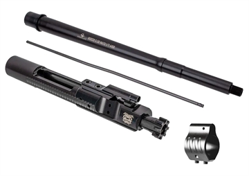 Picture of Rosco Manufacturing K9, Saucepack, Barrel, 556NATO, 13.95", Mid Length Gas Length, Fits AR-15, Nitride Finish, Black, Includes Bolt Carrier Group, Gas Tube, Non Adjustable Gas Block -NGB-001 SP-K9-1395-556-BCG-GTM
