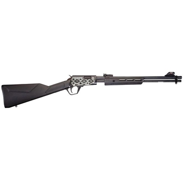 Picture of Rossi Gallery Pump Rifle .22 LR 15rd Capacity 18" Barrel Black Synthetic Stock Snakeskin Engraving RP22181SY-EN17