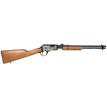 Picture of Rossi Gallery Pump Rifle .22 LR 15rd Capacity 18" Barrel Wood Stock Snakeskin Engraving RP22181WD-EN17