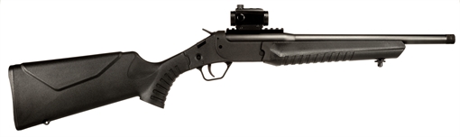 Picture of Rossi LWC300BBKRD LWC w/Optic 300 Blackout 1rd 16.50" Black Oxide Threaded Barrel, Black Picatinny Rail Steel Receiver, Black Fixed Synthetic Stock, Crimson Trace CTS103 Red Dot LWC300B-BKRD