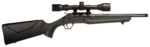 Picture of Rossi LWC0350BKS LWC w/Optic 350 Legend 1rd 16.50" Black Oxide Threaded Barrel, Black Picatinny Rail Steel Receiver, Black Fixed Synthetic Stock LWC0350-BKS