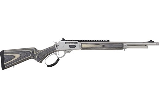 Picture of Rossi R95 Laminated, Lever Action Rifle, 444 Marlin, 18"Barrel, Matte Finish, Silver, Ghost Ring Sight, Picatinny Rail, Laminate Stock, 7 Round 950444189LW