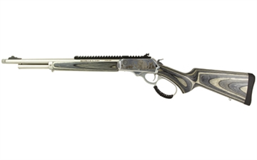 Picture of Rossi R95, TALO Edition Bear Engraving, Lever Action Rifle, 45-70 Government, 18" Barrel, Stainless Steel Finish, Silver, Laminate Wood Stock, Rear Peep Sights, 5 Rounds 954570189LW-EN2